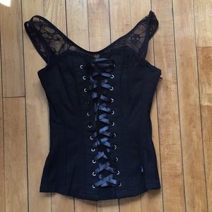 Royal Bones Lace Up Corset top